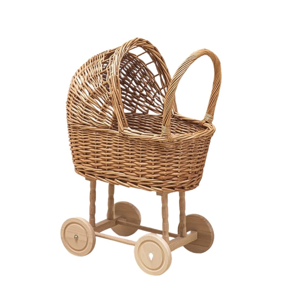 楽天市場】手押し車ベビーカー 天然柳おもちゃ 子供遊び 籐レトロ