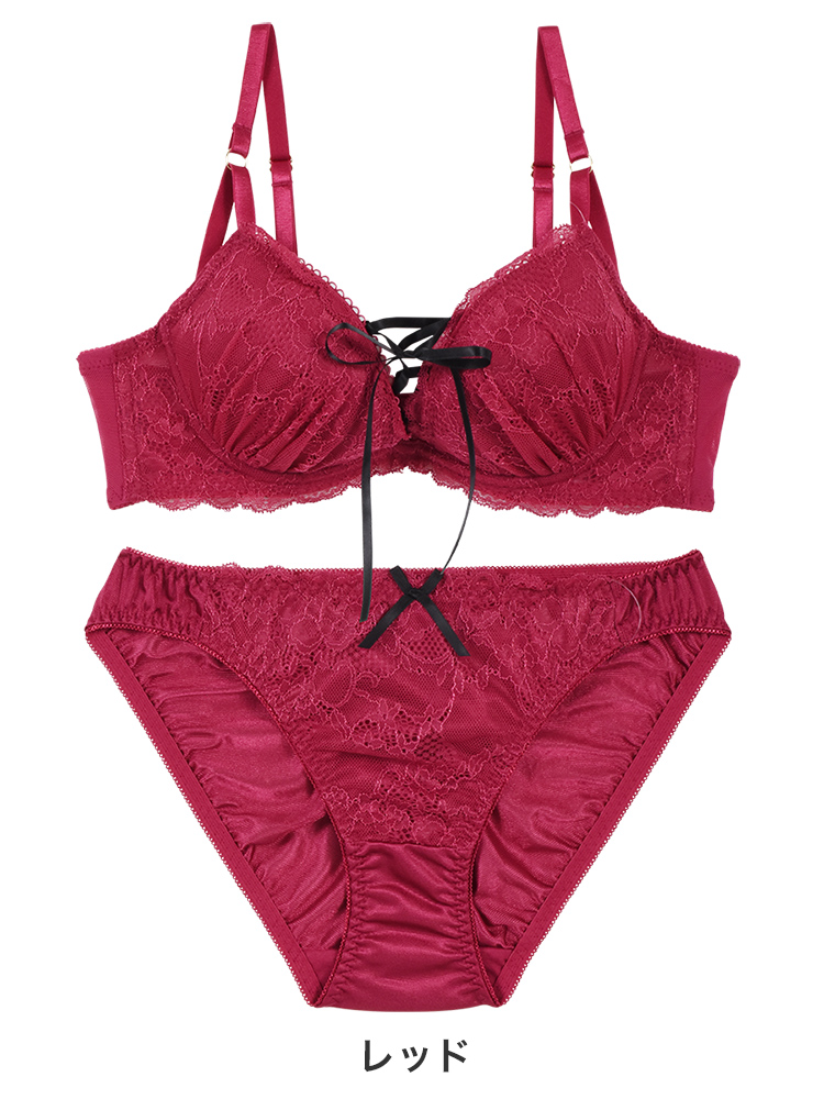 337862｜COCO Linge セクシークロスアップ ブラセット 全3色 B-F/65-75