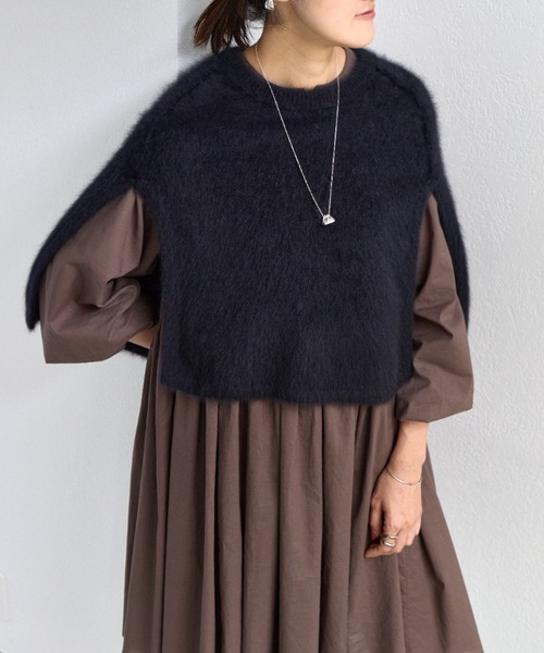 BEARDSLEY（ビアズリー） ニット セーター ファーニットポンチョ