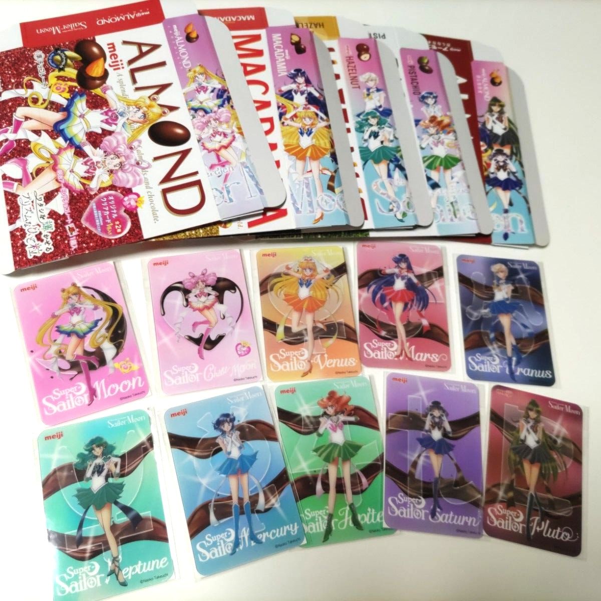 全10種コンプ セーラームーン コラボ クリアカード 外箱全5種付 明治