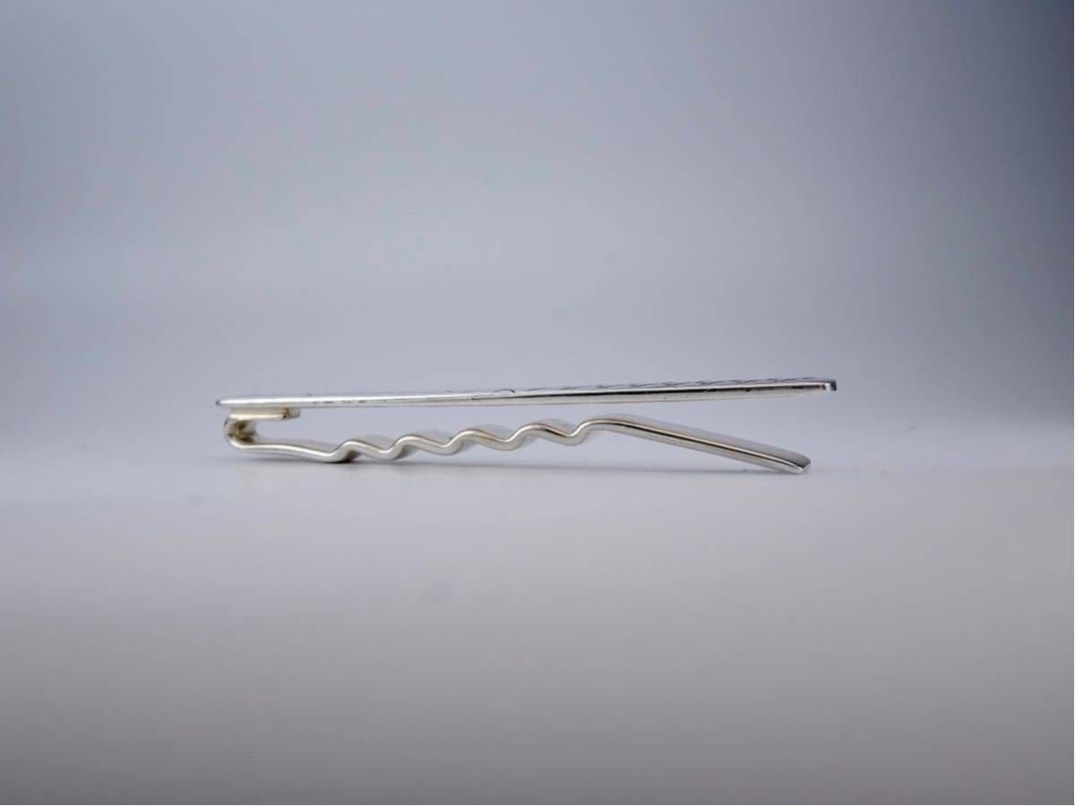 BOTTEGA VENETA イントレチャート シルバー925 イタリア製 ネクタイ