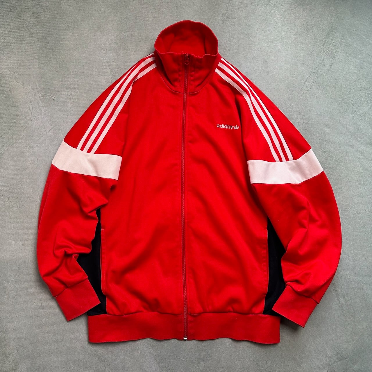 adidas 70s復刻 アディダス トラックジャケット ジャージ レッド 古着