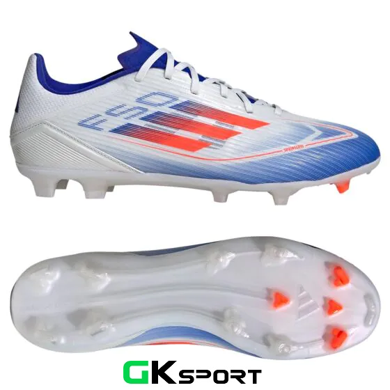 ADIDAS F50 LEAGUE FG/MG WHITE/SOLAR RED/LUCID BLUE FOOTBALL BOOTS