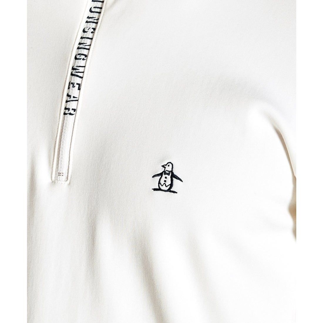 MUNSINGWEAR ストレッチ 裏起毛ハーフジップ長袖シャツ -デサント