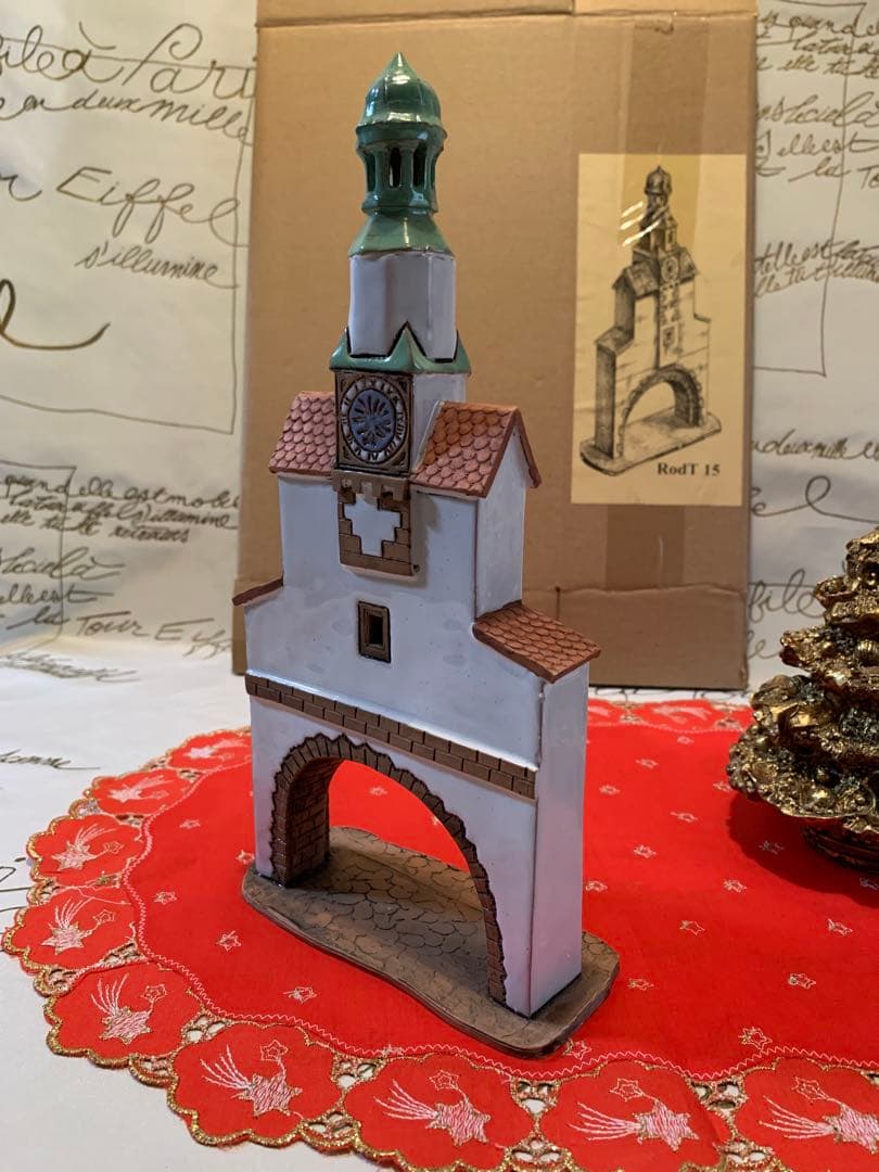 ドイツ製　置物　レアな未使用品の陶器の時計台の置物！これ一つで街並み完成！ 2026年最新】ドイツ 時計 陶器の人気アイテム - メルカリ
