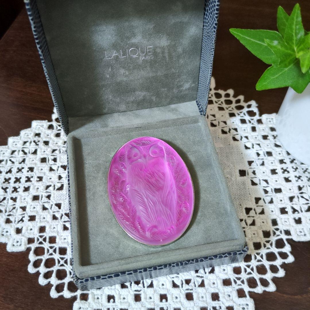 LALIQUEカービング・オウルクリスタルブローチ◎ルネ・ラリック R.LALIQUE ルネ・ラリック 菊紋硝子鉢 ボウル「Dahlias」ダリア 24cm