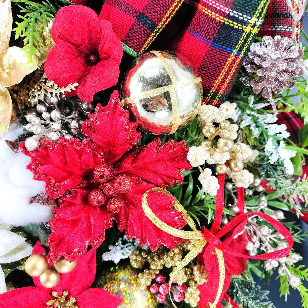 商品名【聖鈴】ゆきこ様専用❤ポインセチアのクリスマスリース* 冬リース